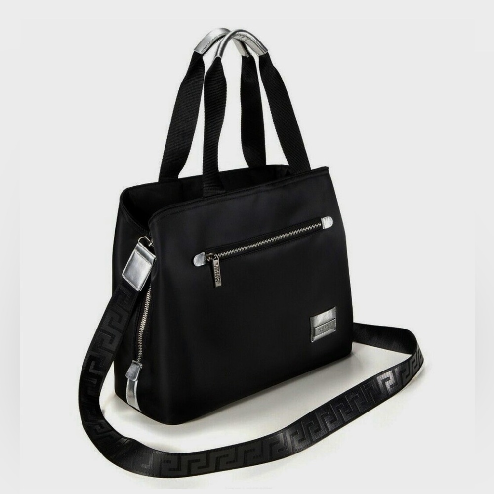 SALE! SALE! Versace New Authentic GWP Large Black  Large Bag w/ Silver Logo